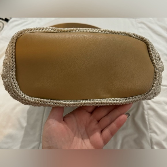 The Sak Sequoia Crochet Cream Rose Gold Hobo Elegant Shoulder Bag Bohemian Boho - Picture 3 of 16